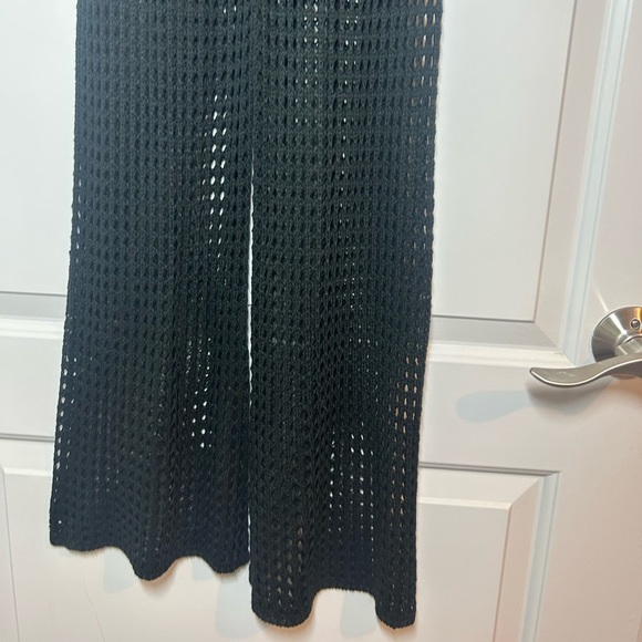 Superdown REVOLVE Elektra Black Crochet Open Knit Pants Flared size small NWT - Picture 9 of 11
